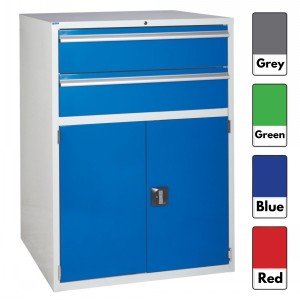Euroslide Storage Cabinet 2 Drawer & Cupboard 1200mm